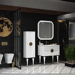 Opadiris Мебель для ванной Ибица 90 белая/золото – фотография-3